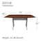 Linea Italia Boat Multipurpose Conference Table, 40" W, 60" L, 30" H, Wood Top, Cherry ZUC118 - alternate 4